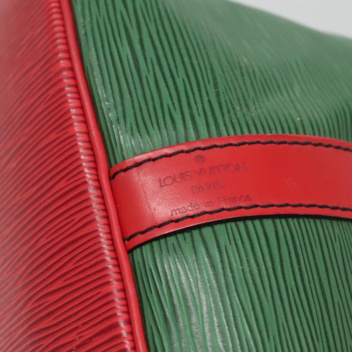 LOUIS VUITTON Epi Petit Noe Shoulder Bag Bicolor Green Red M44147 LV Auth 142133