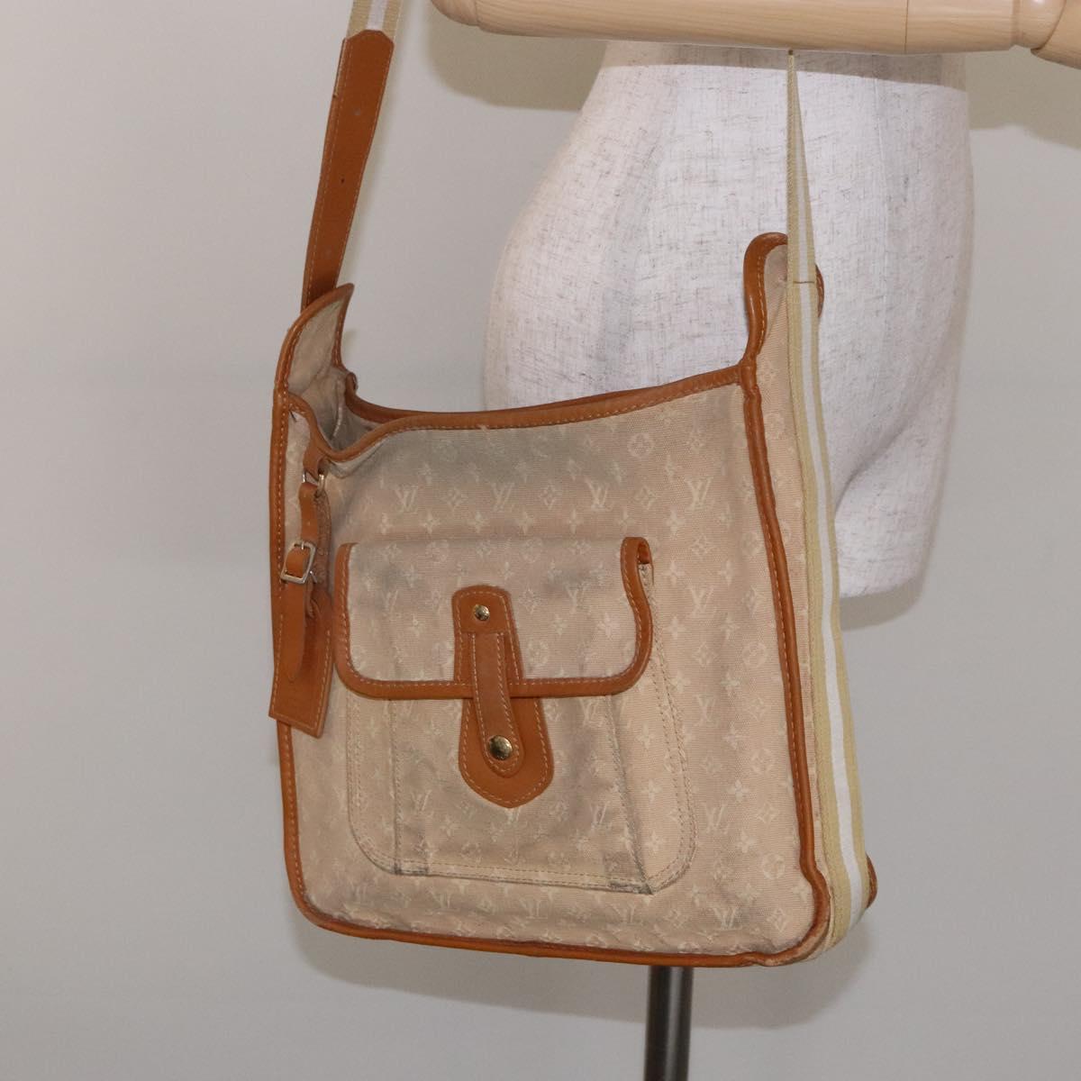 LOUIS VUITTON Monogram Mini Buzas Marie Kate Bag Beige M92323 LV Auth 142135