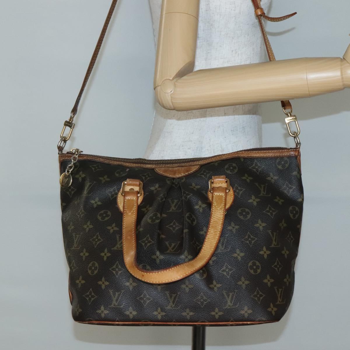 LOUIS VUITTON Monogram Palermo PM Tote Bag M40145 LV Auth 142168