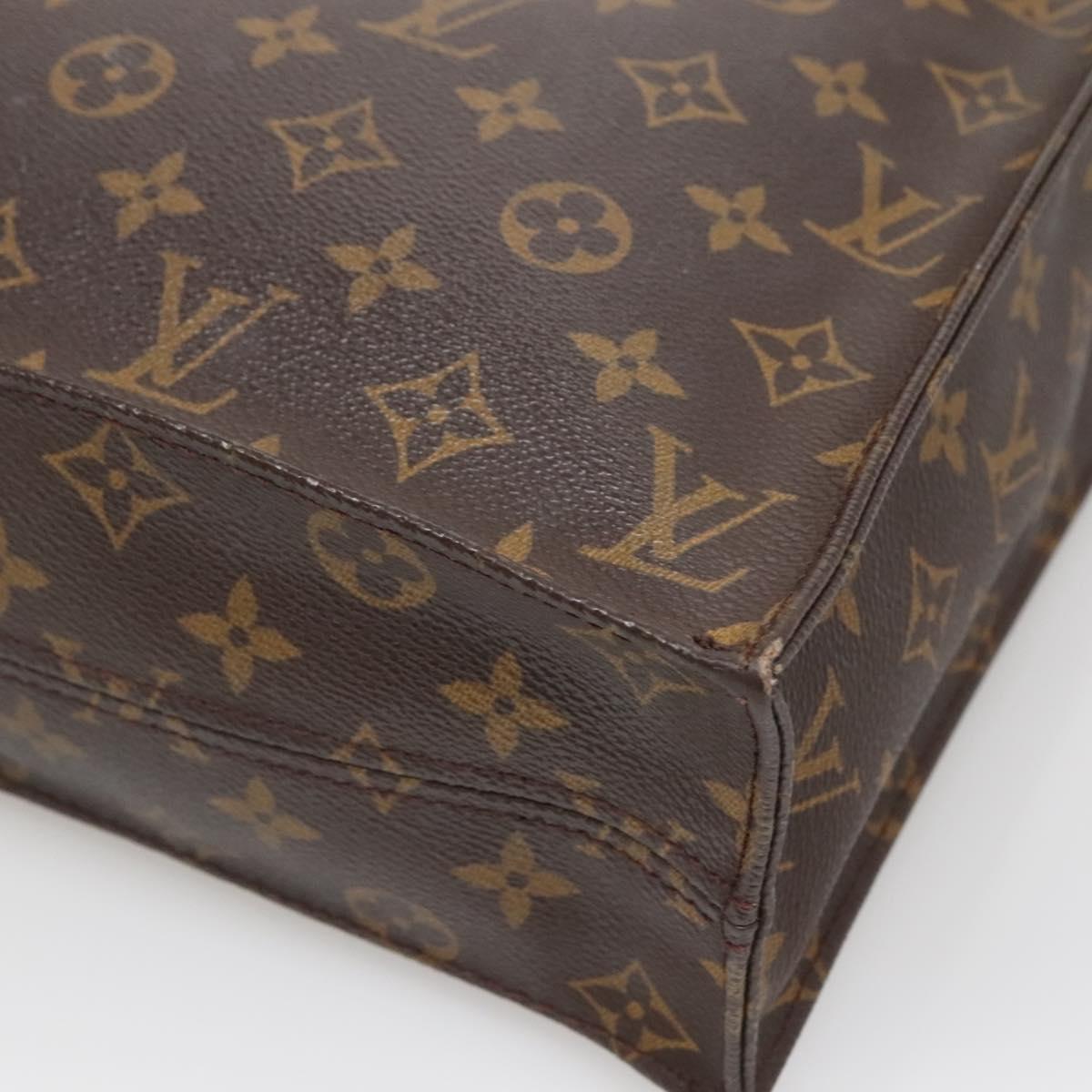 LOUIS VUITTON Monogram Sac Plat Hand Bag M51140 LV Auth 142171