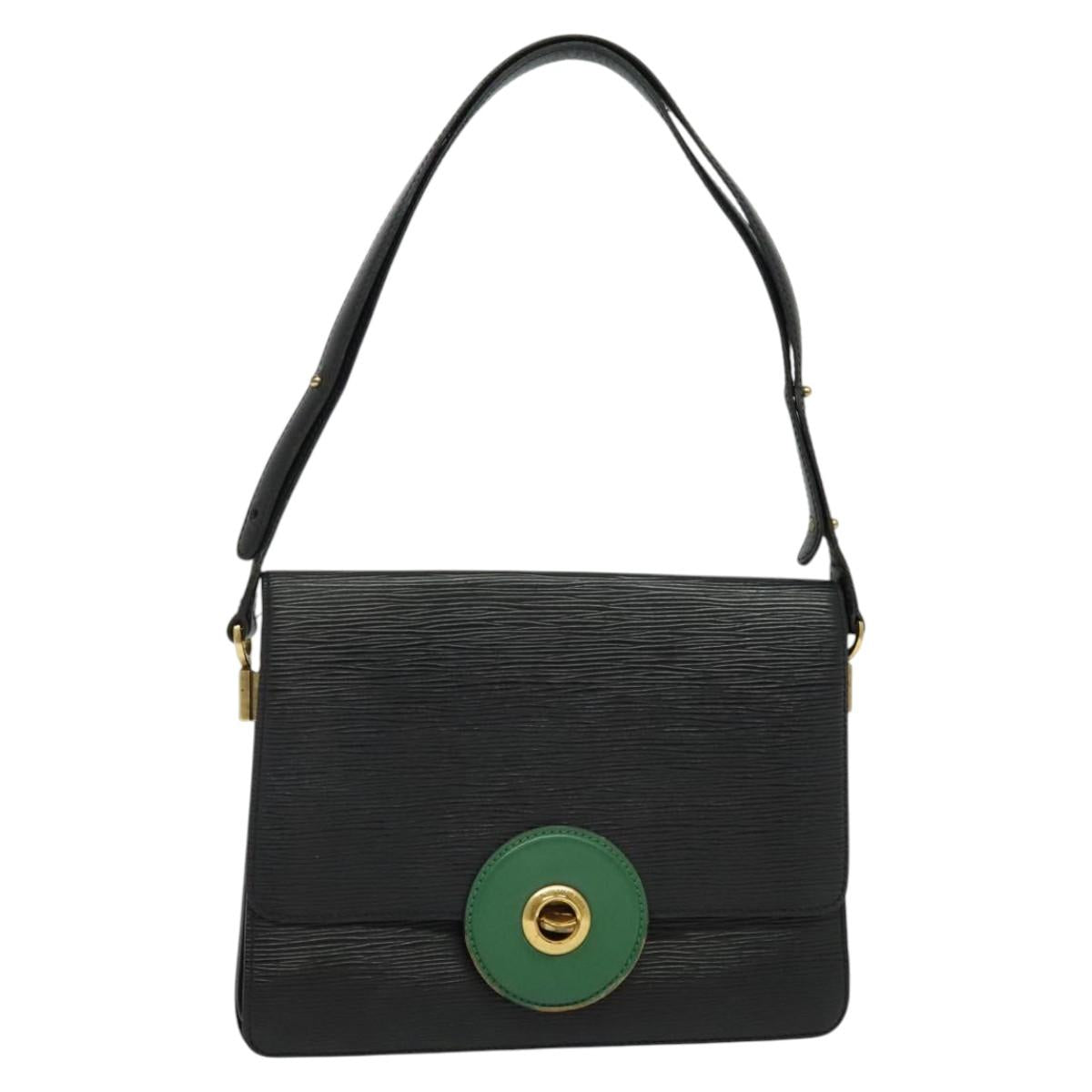 LOUIS VUITTON Epi Free Run Shoulder Bag Green Black M52414 LV Auth 142173