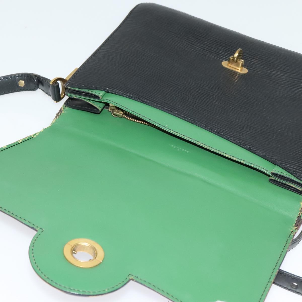 LOUIS VUITTON Epi Free Run Shoulder Bag Green Black M52414 LV Auth 142173