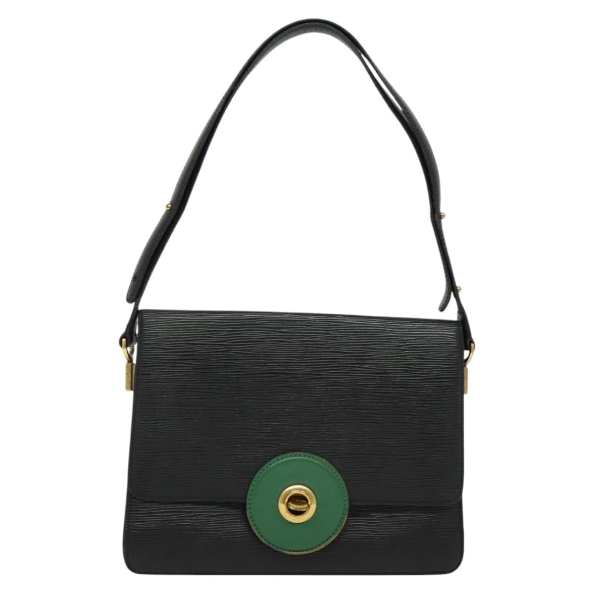 LOUIS VUITTON Epi Free Run Shoulder Bag Green Black M52414 LV Auth 142173