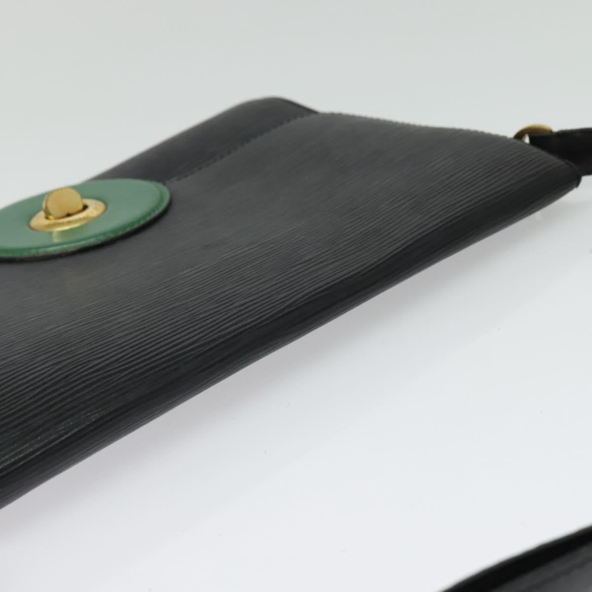 LOUIS VUITTON Epi Free Run Shoulder Bag Green Black M52414 LV Auth 142173