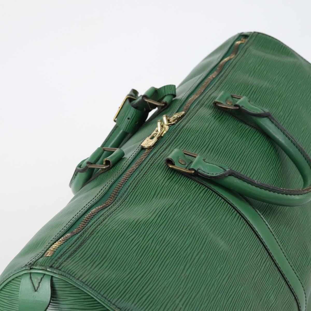 LOUIS VUITTON Epi Keepall 55 Boston Bag Green M42954 LV Auth 142175