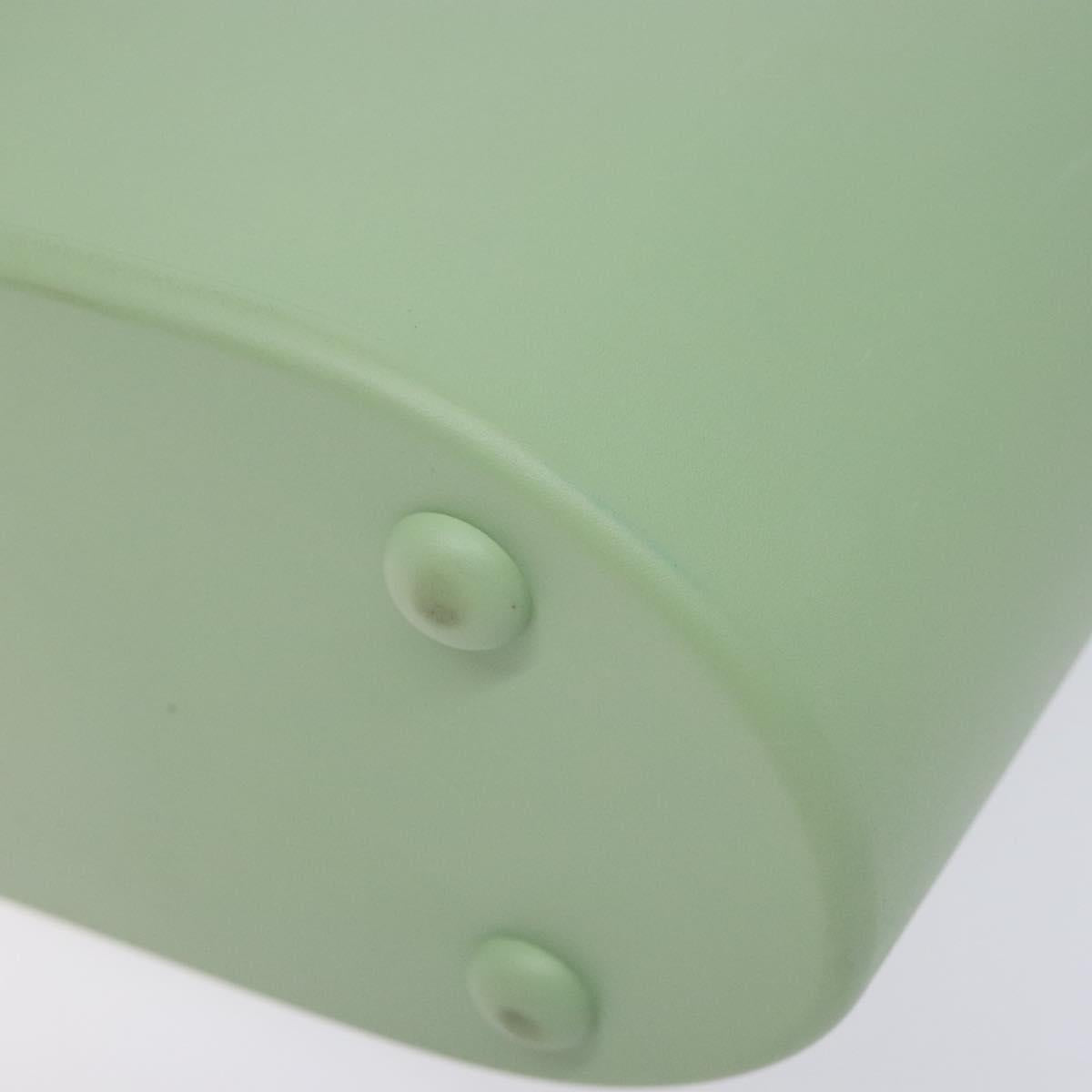 Salvatore Ferragamo Gancini Hand Bag Rubber Green Auth 142183
