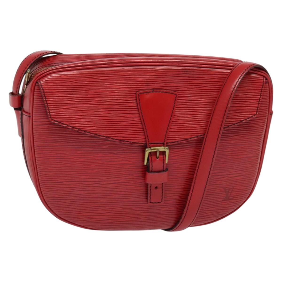 LOUIS VUITTON Epi Jeune Fille MM Shoulder Bag Red M52157 LV Auth 142186