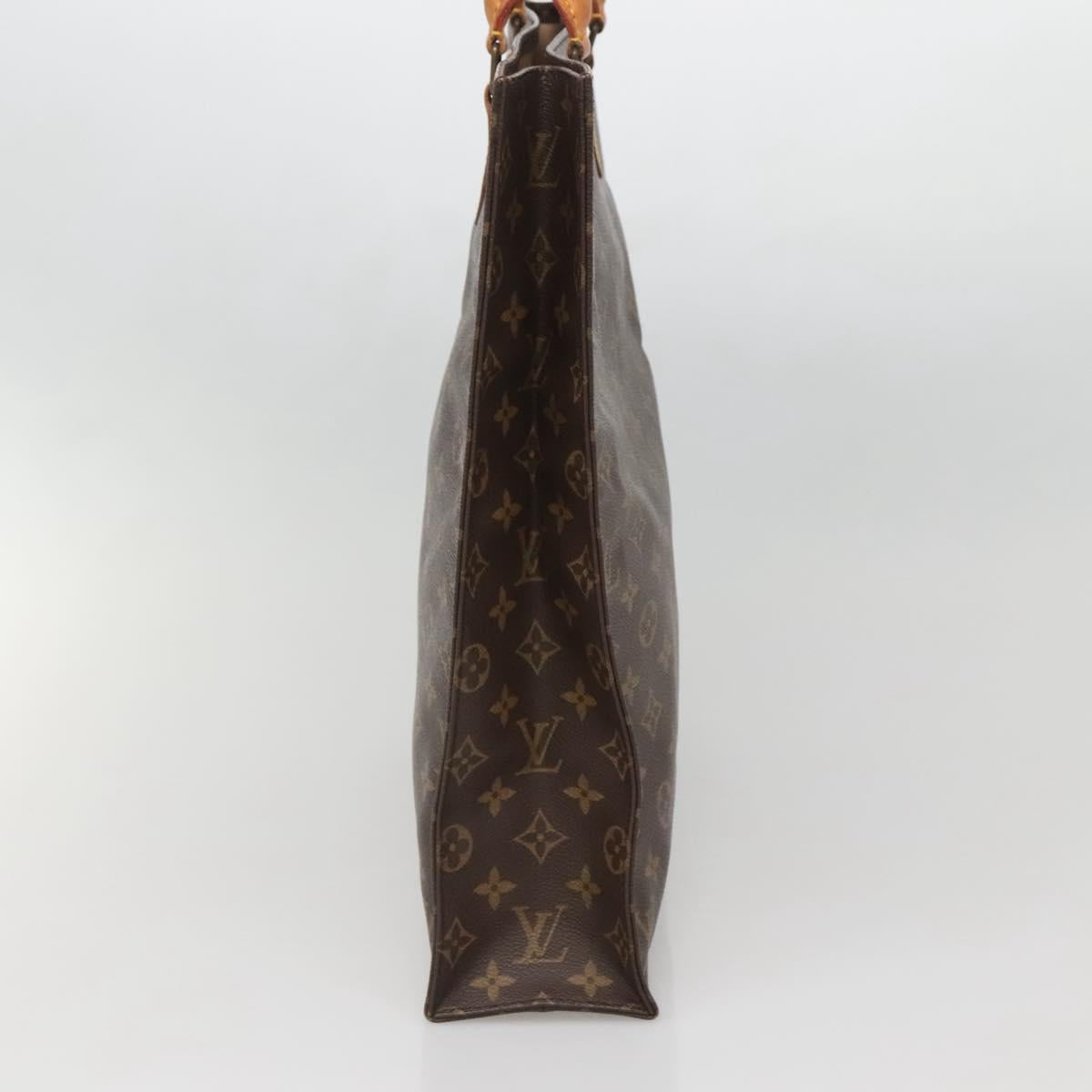 LOUIS VUITTON Monogram Sac Plat Hand Bag M51140 LV Auth 142198