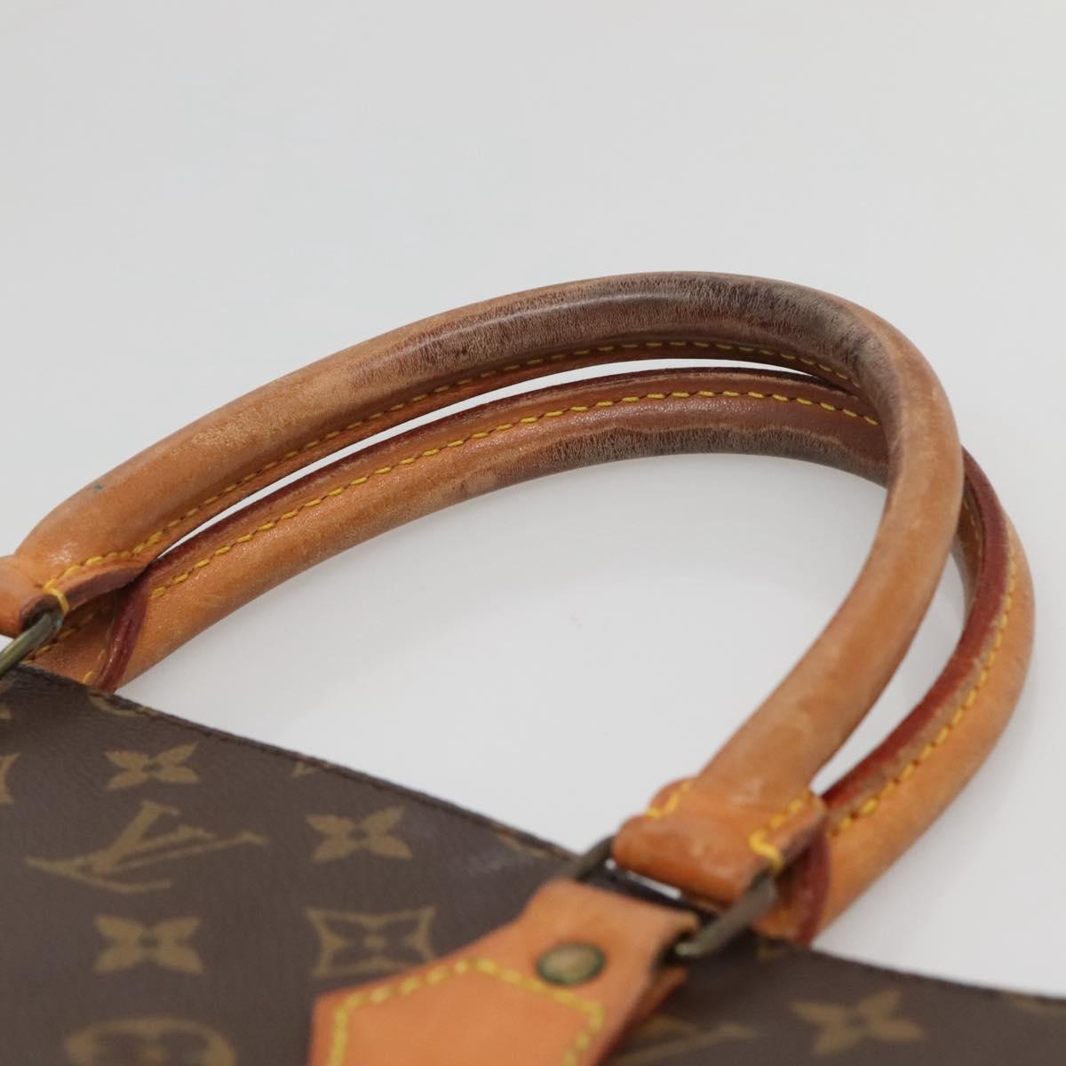 LOUIS VUITTON Monogram Sac Plat Hand Bag M51140 LV Auth 142198