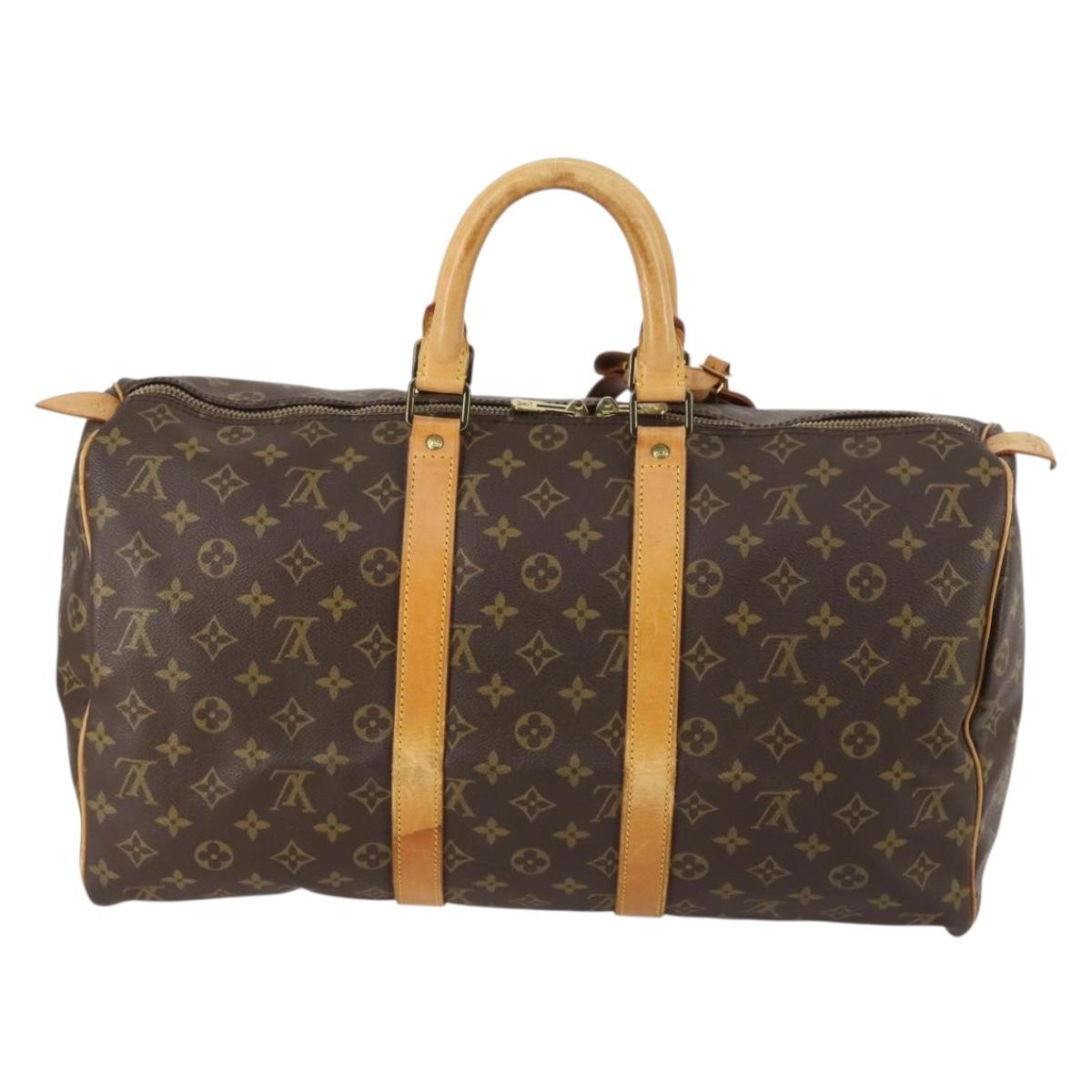 LOUIS VUITTON Monogram Keepall 45 Boston Bag M41428 LV Auth 142204