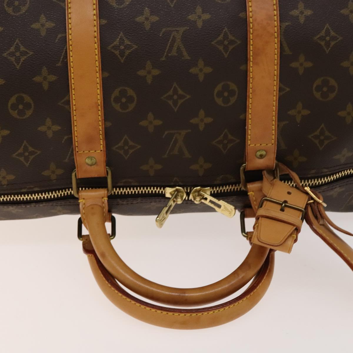 LOUIS VUITTON Monogram Keepall 55 Boston Bag M41424 LV Auth 142205