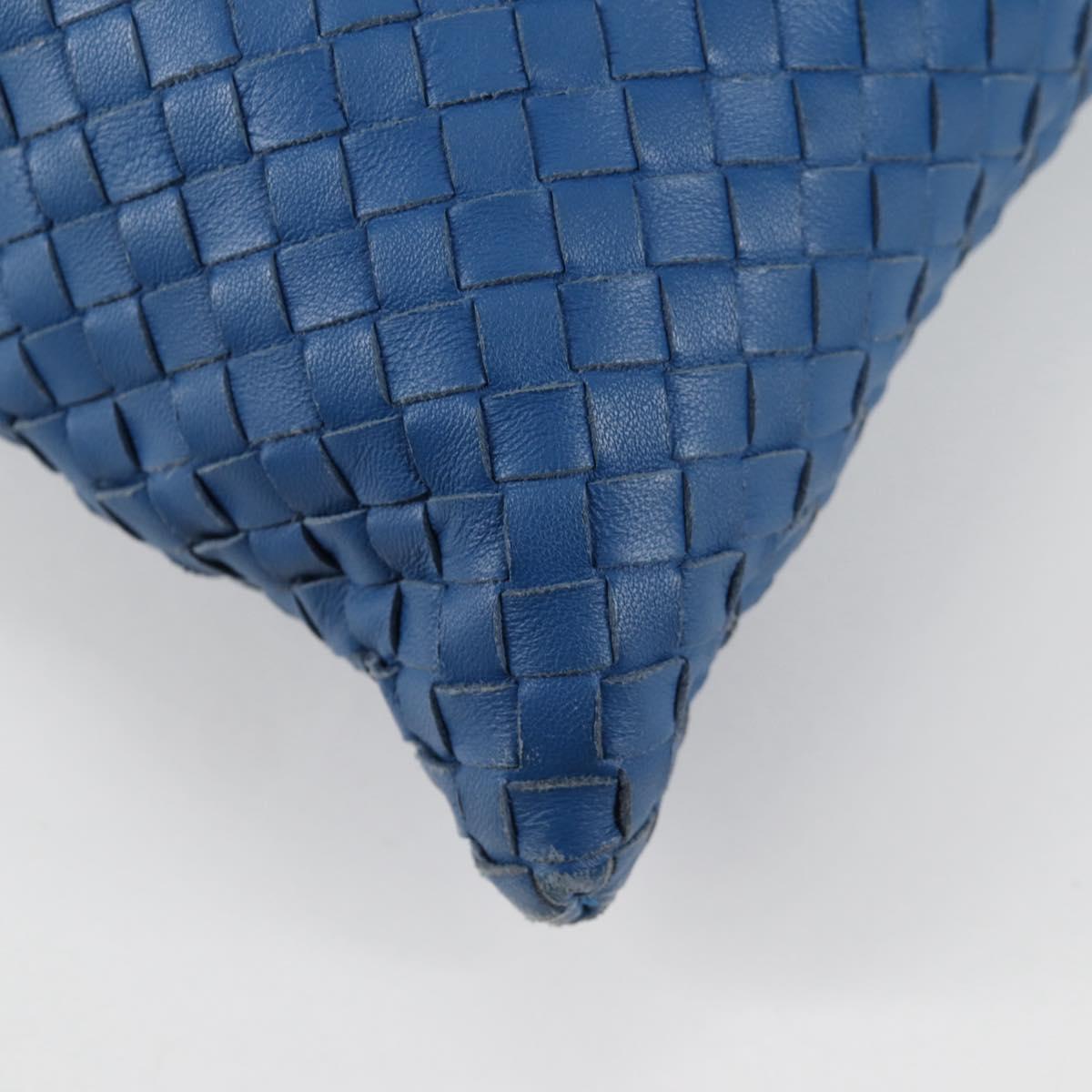BOTTEGA VENETA INTRECCIATO Shoulder Bag Leather Blue Auth 142212V