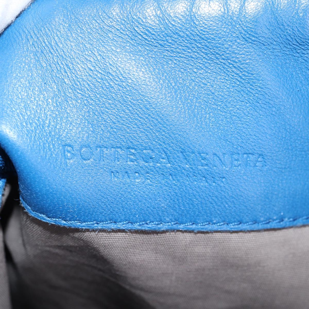 BOTTEGA VENETA INTRECCIATO Shoulder Bag Leather Blue Auth 142212V