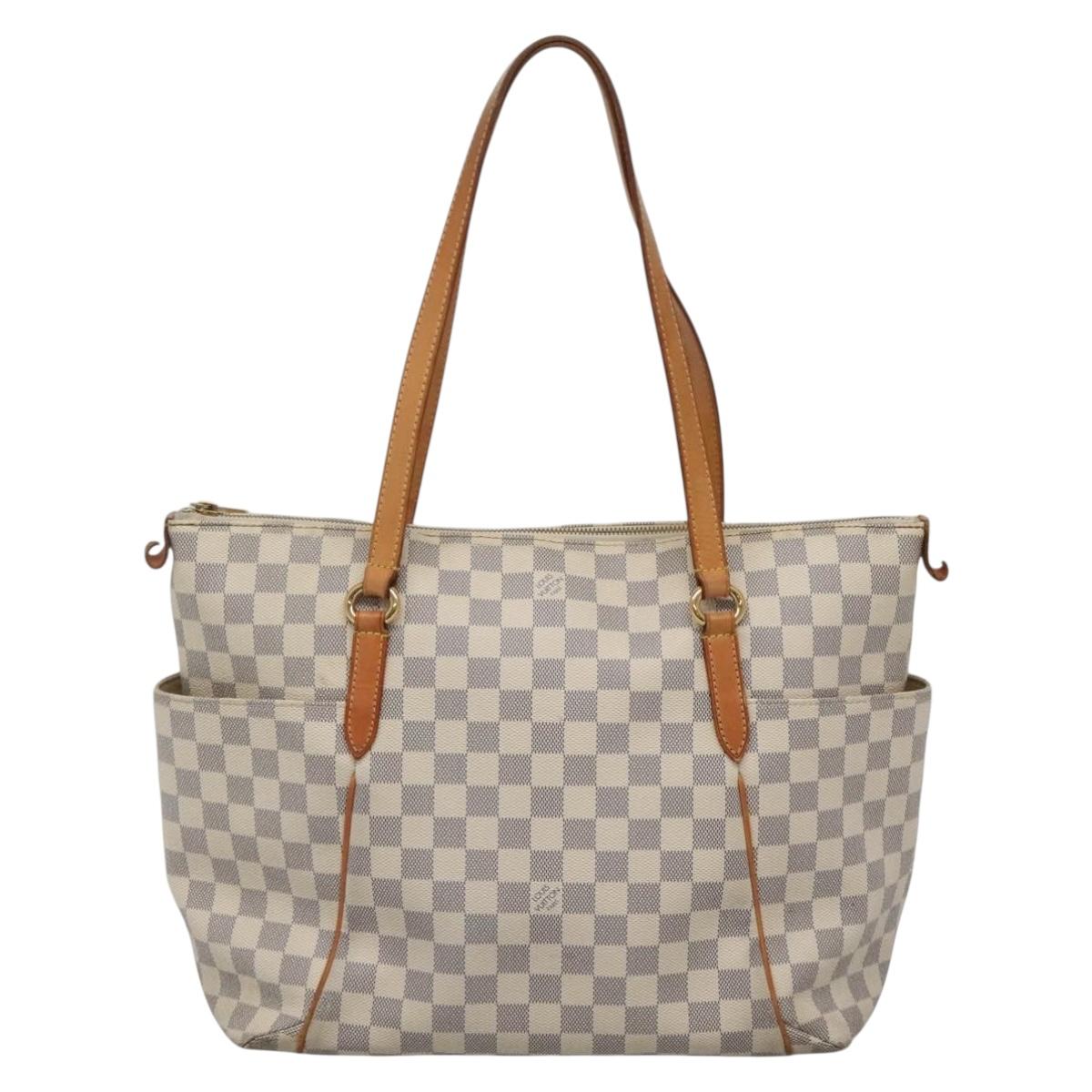 LOUIS VUITTON Damier Azur Totally MM Tote Bag N51262 LV Auth 142213