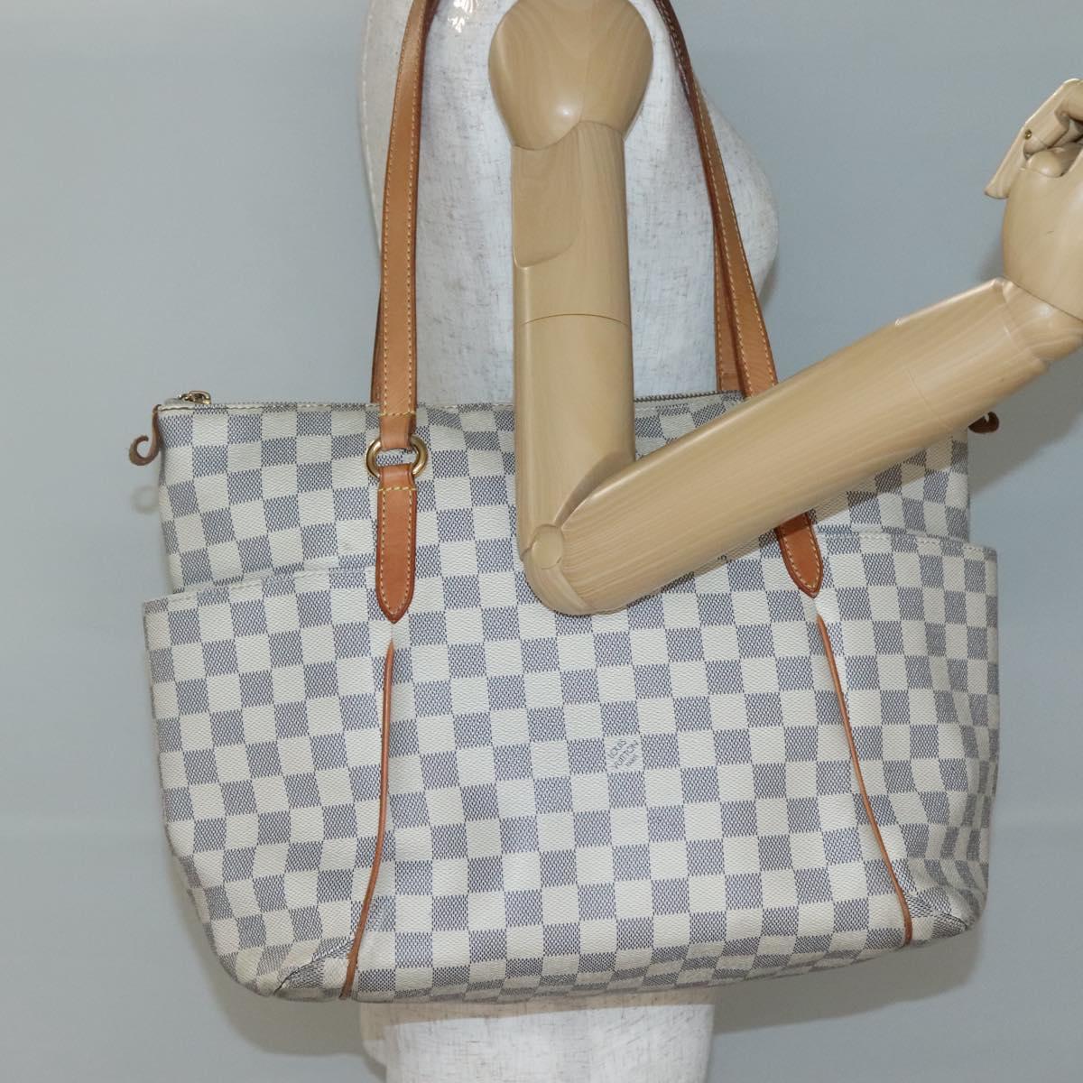 LOUIS VUITTON Damier Azur Totally MM Tote Bag N51262 LV Auth 142213