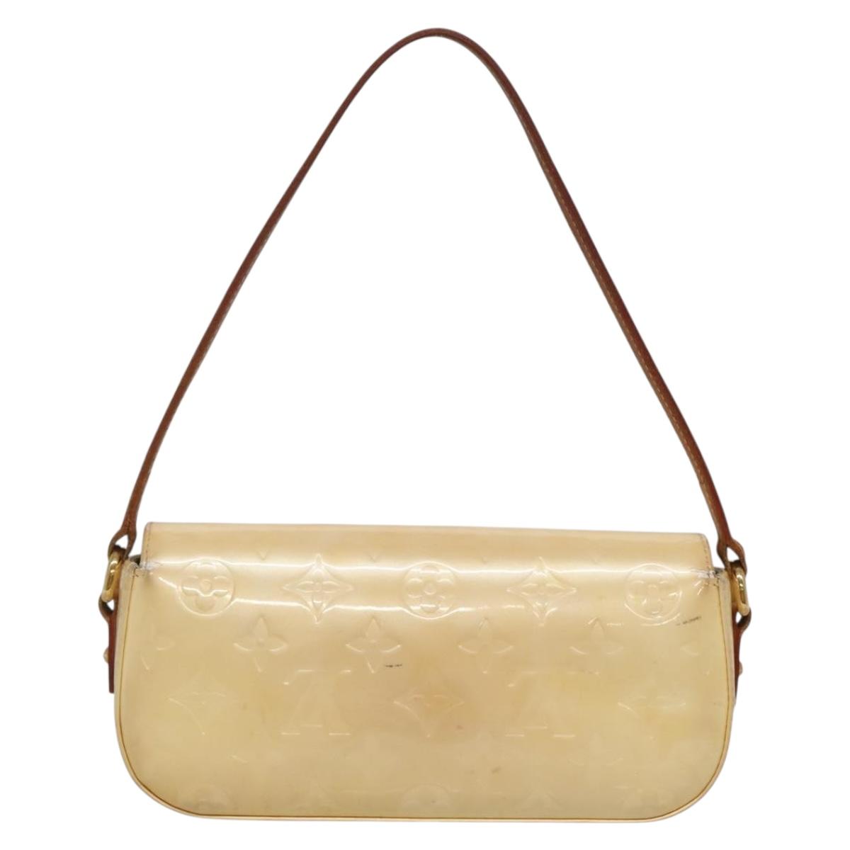 LOUIS VUITTON Monogram Vernis Malibu Street Bag Perle M91507 LV Auth 142214