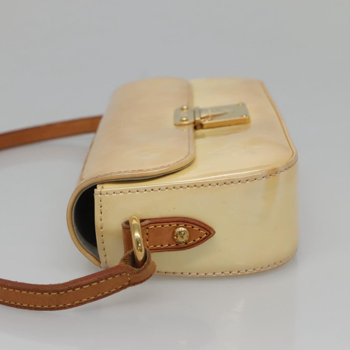 LOUIS VUITTON Monogram Vernis Malibu Street Bag Perle M91507 LV Auth 142214