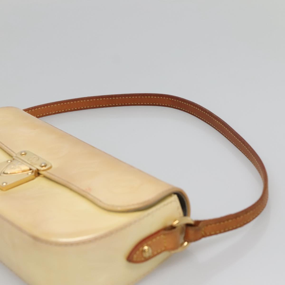 LOUIS VUITTON Monogram Vernis Malibu Street Bag Perle M91507 LV Auth 142214