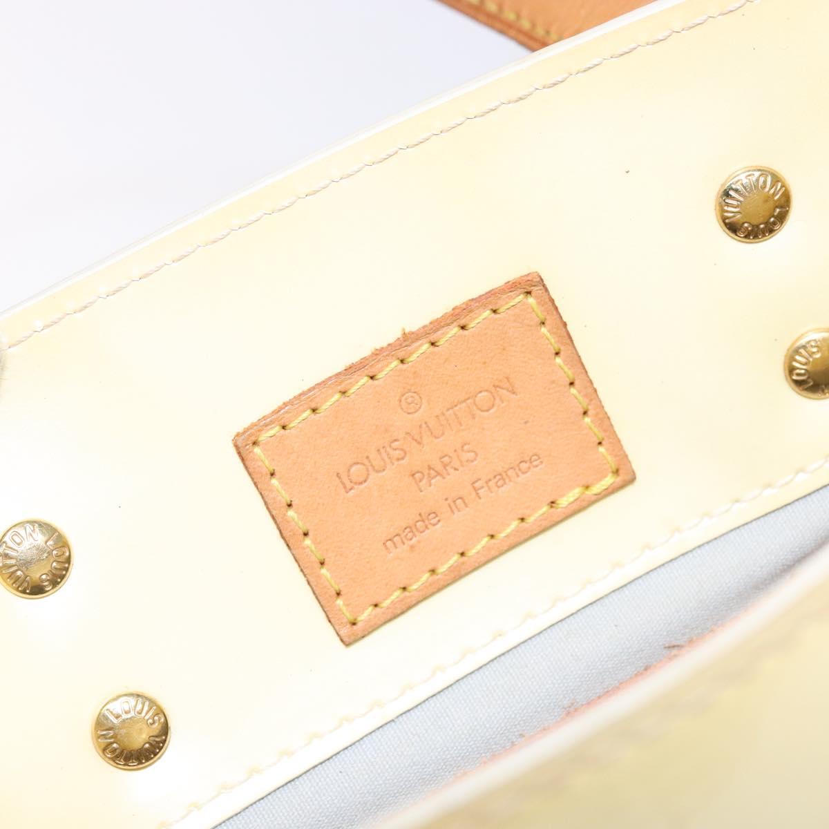 LOUIS VUITTON Monogram Vernis Reade PM Hand Bag Perle M91336 LV Auth 142216
