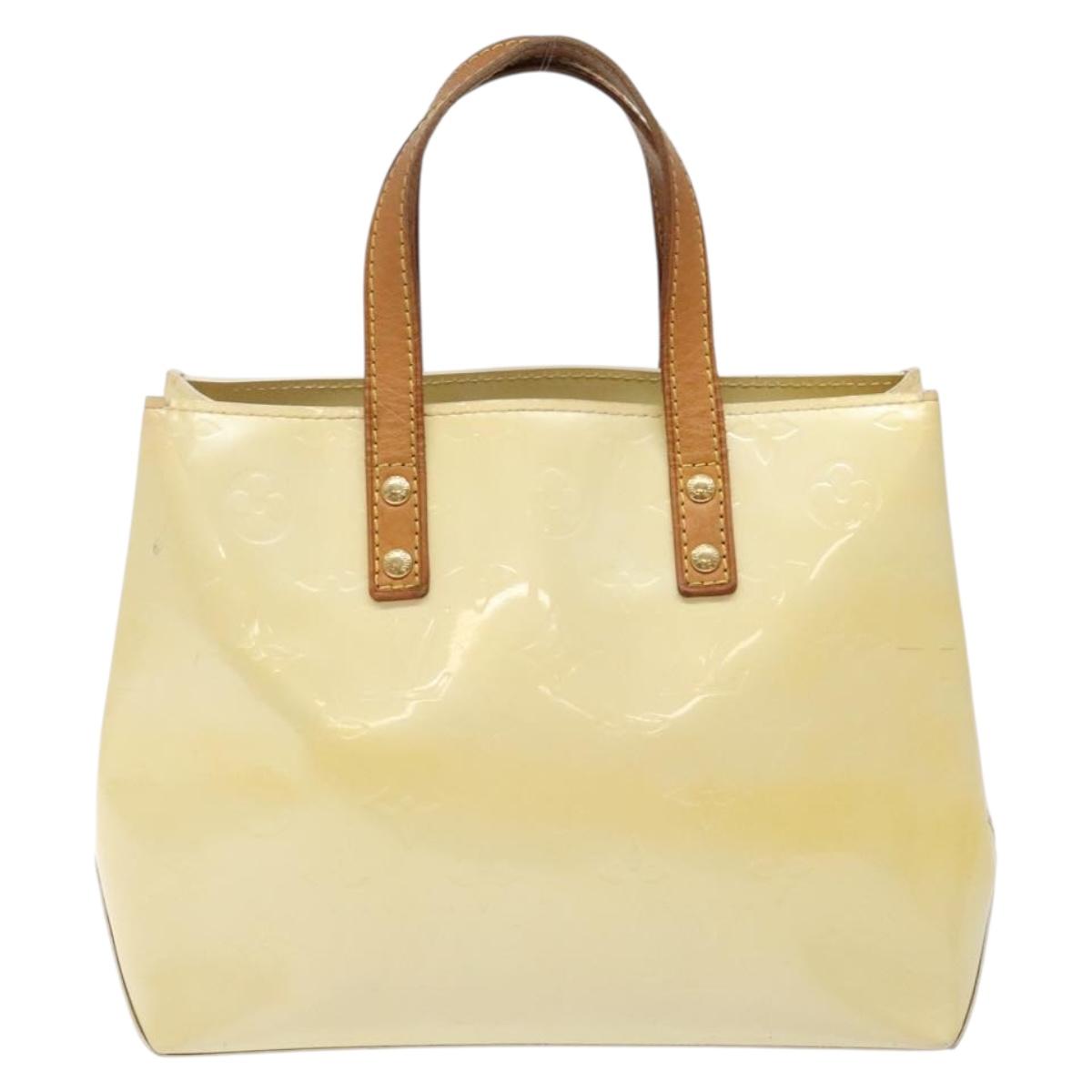 LOUIS VUITTON Monogram Vernis Reade PM Hand Bag Perle M91336 LV Auth 142216