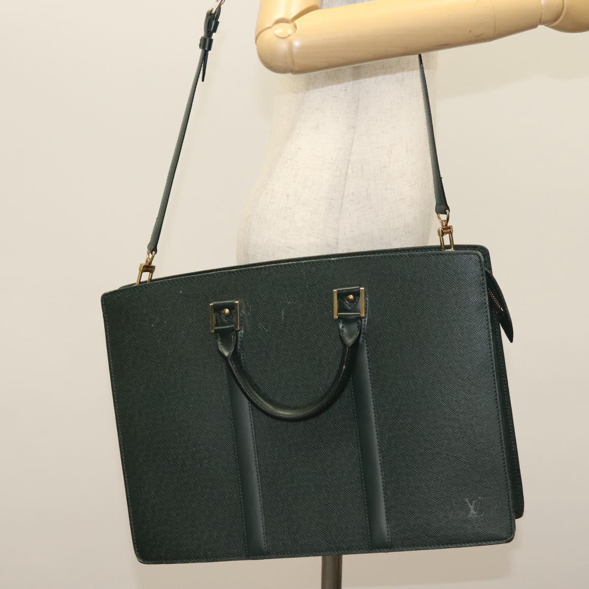 LOUIS VUITTON Taiga Porte Documents Rozan Business Bag Epicea M30054 Auth 142217