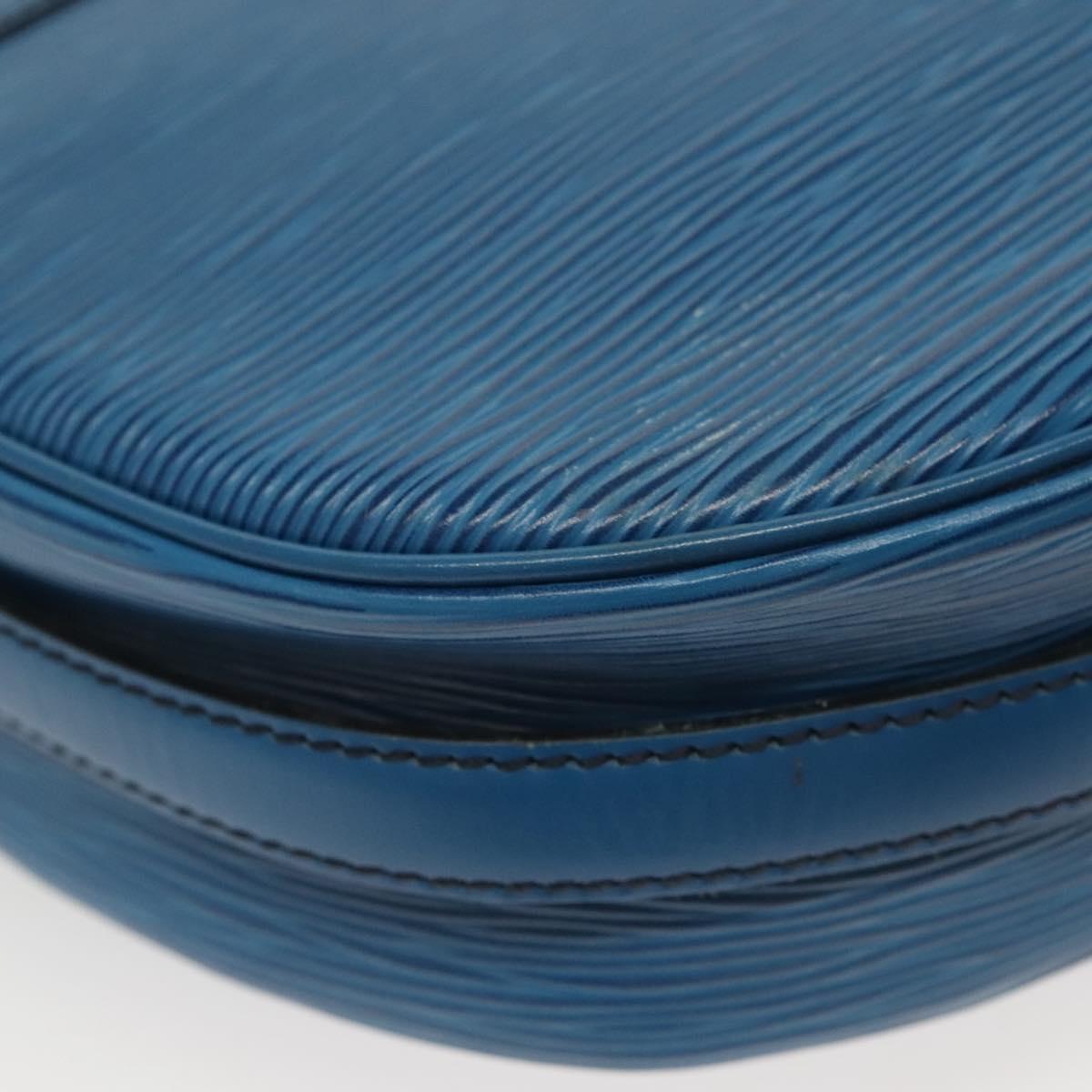 LOUIS VUITTON Epi June Feuille Shoulder Bag Blue M52155 LV Auth 142219