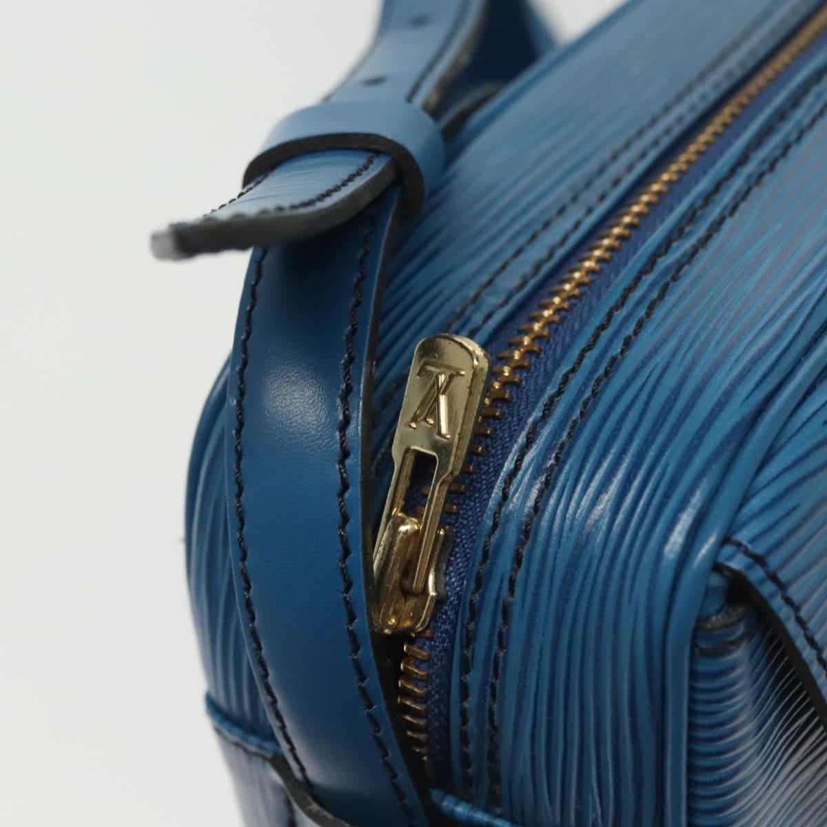 LOUIS VUITTON Epi June Feuille Shoulder Bag Blue M52155 LV Auth 142219