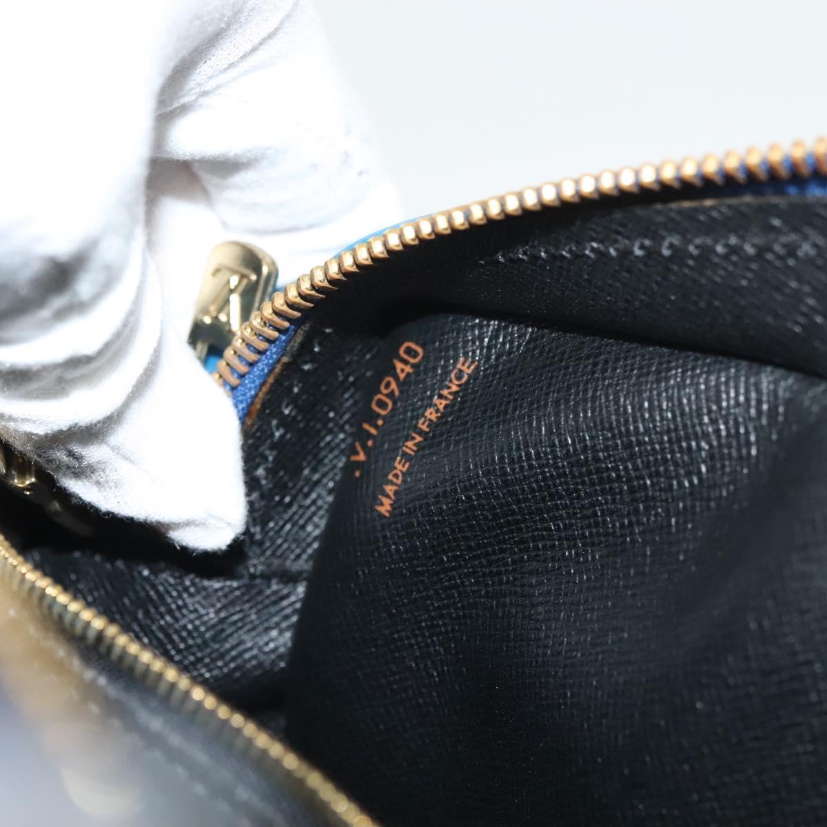 LOUIS VUITTON Epi June Feuille Shoulder Bag Blue M52155 LV Auth 142219