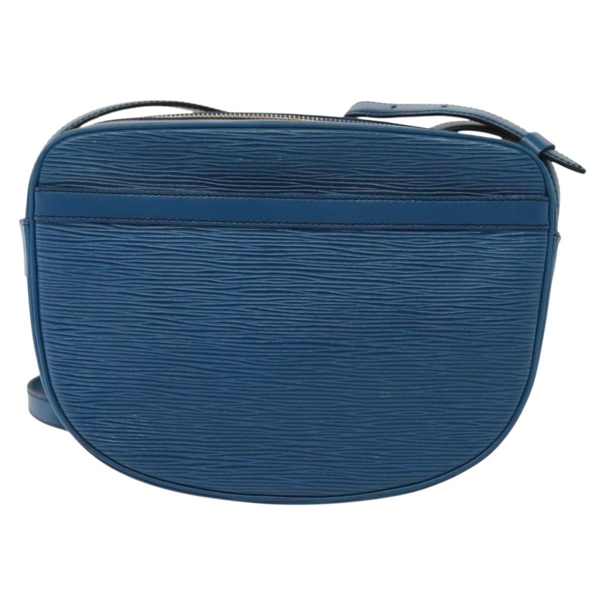 LOUIS VUITTON Epi June Feuille Shoulder Bag Blue M52155 LV Auth 142219