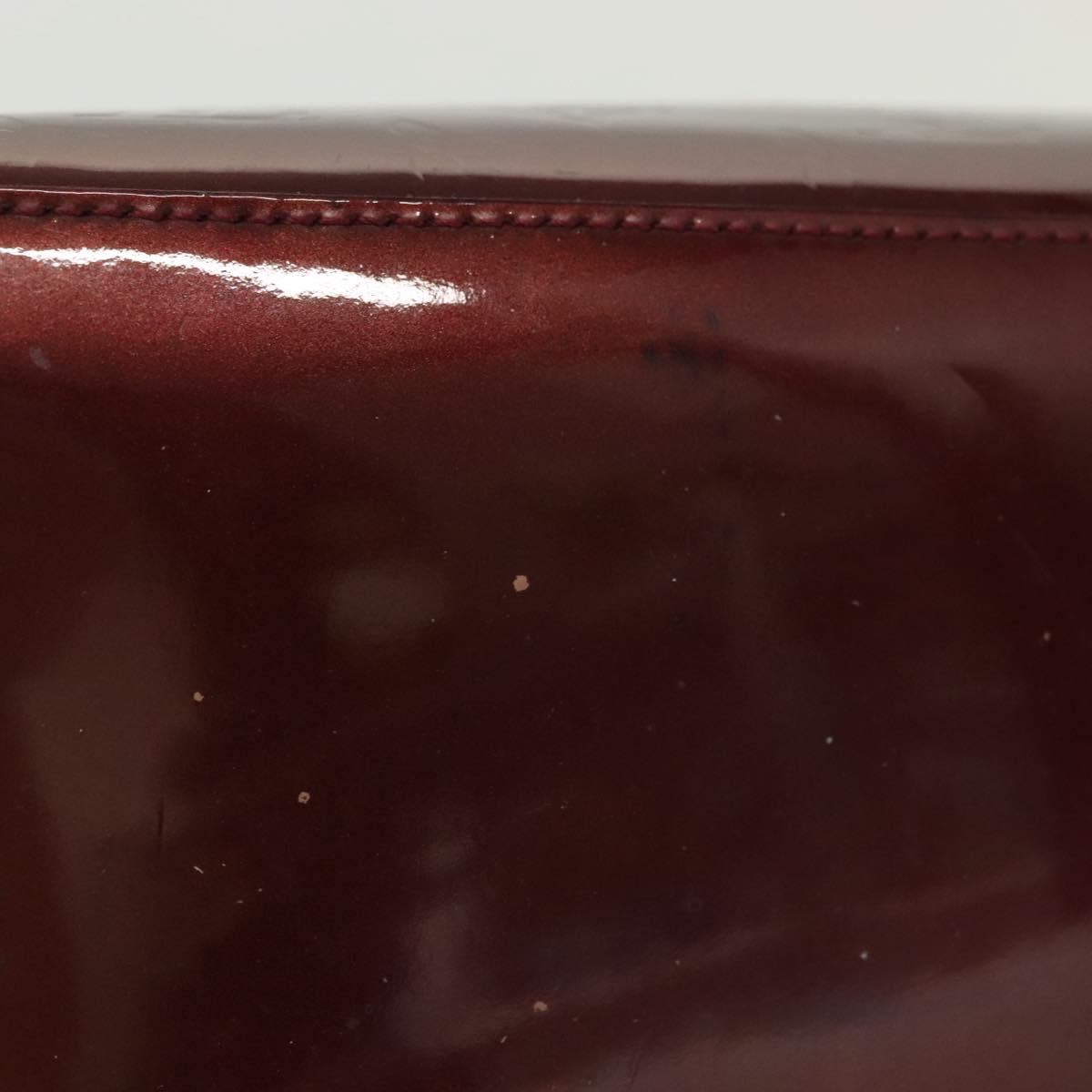 LOUIS VUITTON Monogram Vernis Wilshire PM Bag Rouge Favist M91644 LV Auth 142226