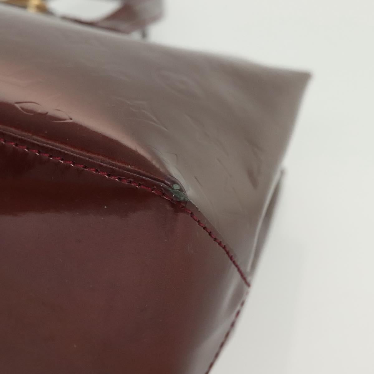 LOUIS VUITTON Monogram Vernis Wilshire PM Bag Rouge Favist M91644 LV Auth 142226