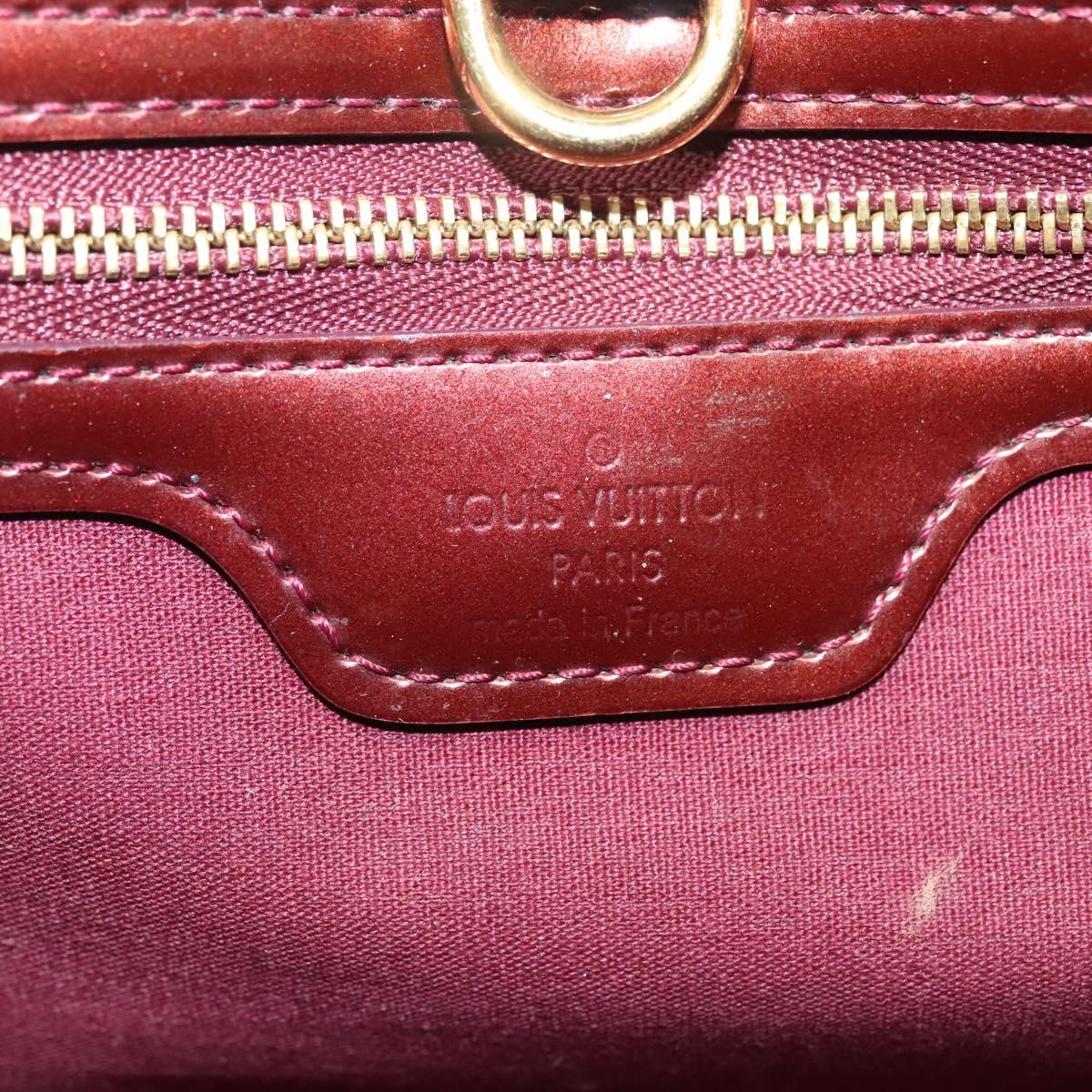 LOUIS VUITTON Monogram Vernis Wilshire PM Bag Rouge Favist M91644 LV Auth 142226