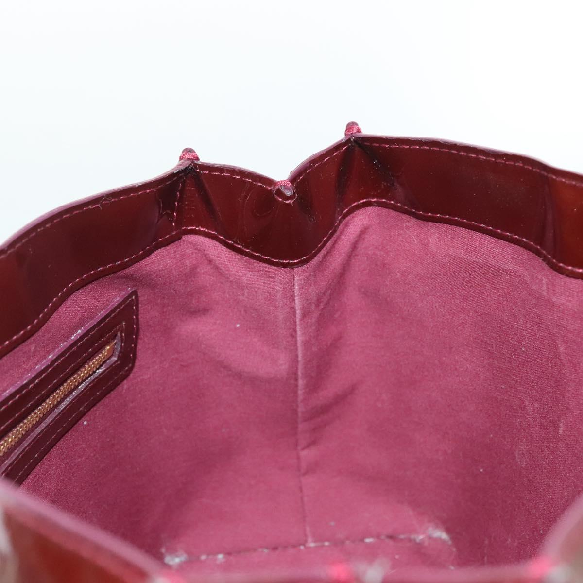 LOUIS VUITTON Monogram Vernis Wilshire PM Bag Rouge Favist M91644 LV Auth 142226