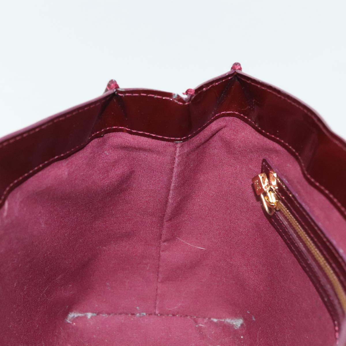 LOUIS VUITTON Monogram Vernis Wilshire PM Bag Rouge Favist M91644 LV Auth 142226