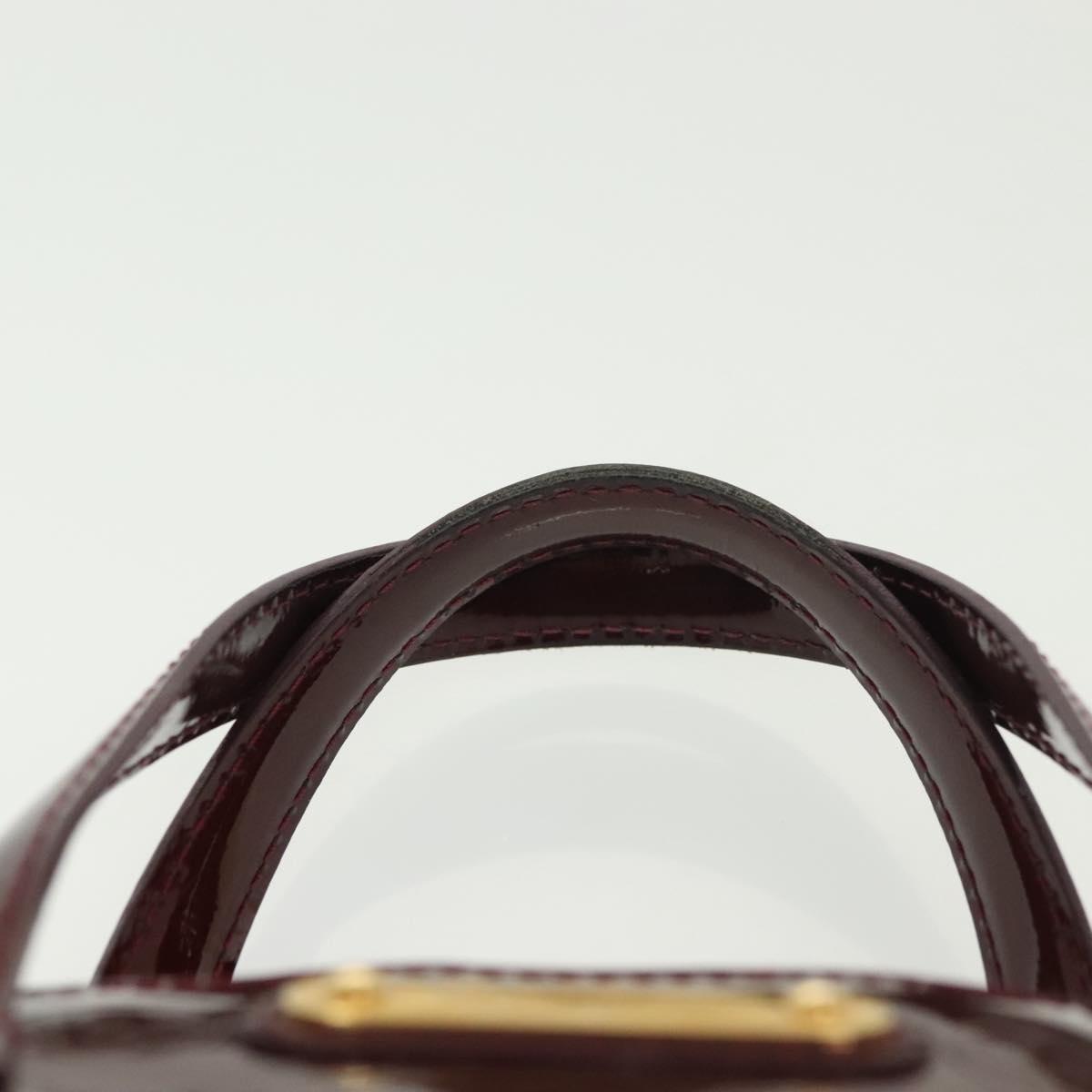LOUIS VUITTON Monogram Vernis Wilshire PM Bag Rouge Favist M91644 LV Auth 142226