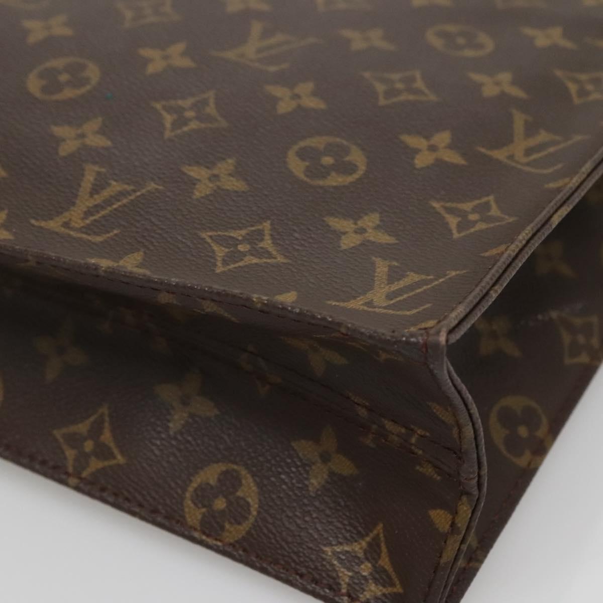 LOUIS VUITTON Monogram Sac Plat Hand Bag M51140 LV Auth 142230