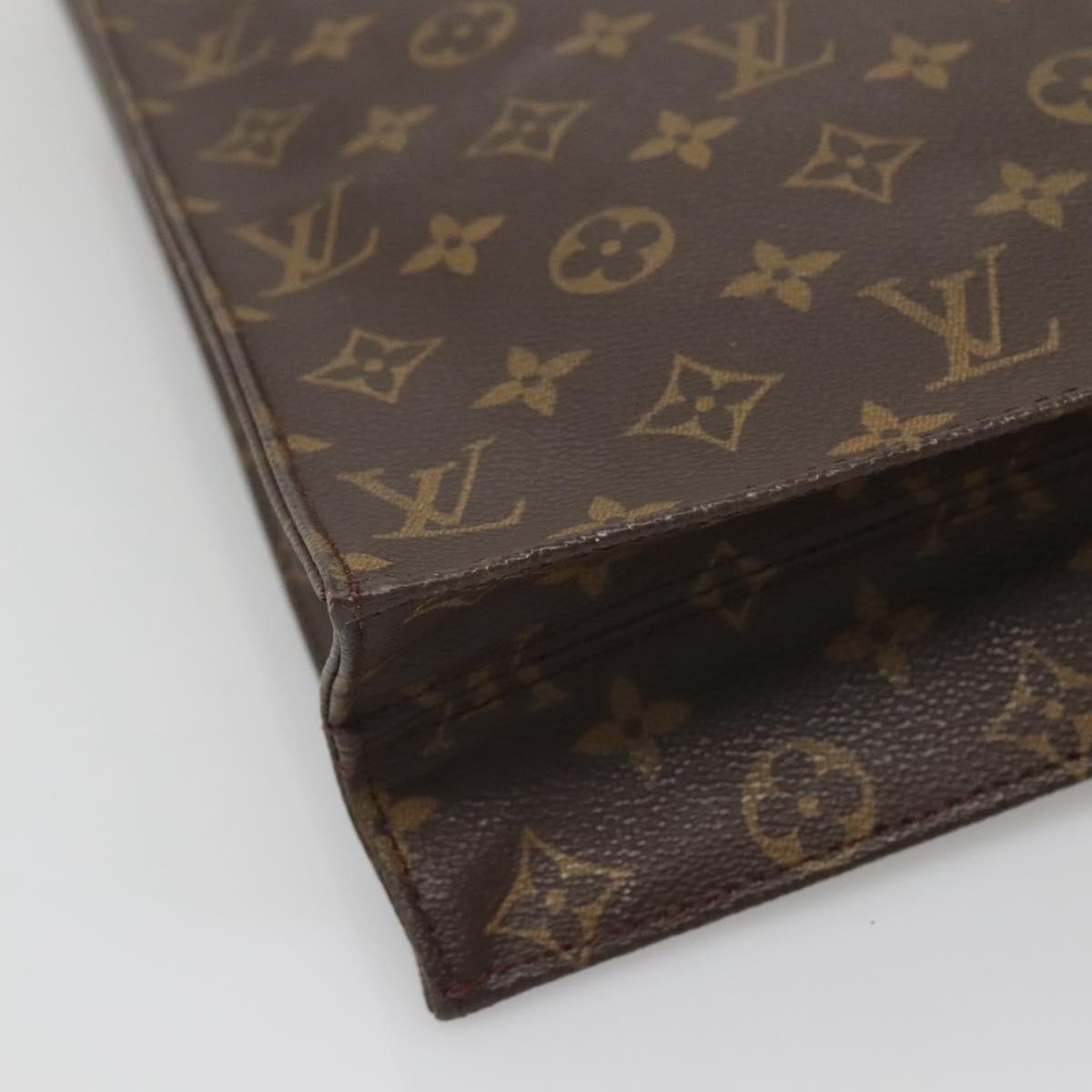 LOUIS VUITTON Monogram Sac Plat Hand Bag M51140 LV Auth 142230