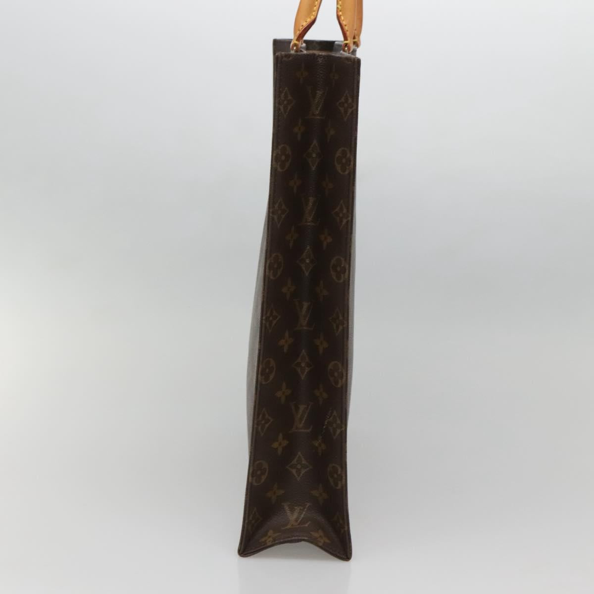 LOUIS VUITTON Monogram Sac Plat Hand Bag M51140 LV Auth 142230