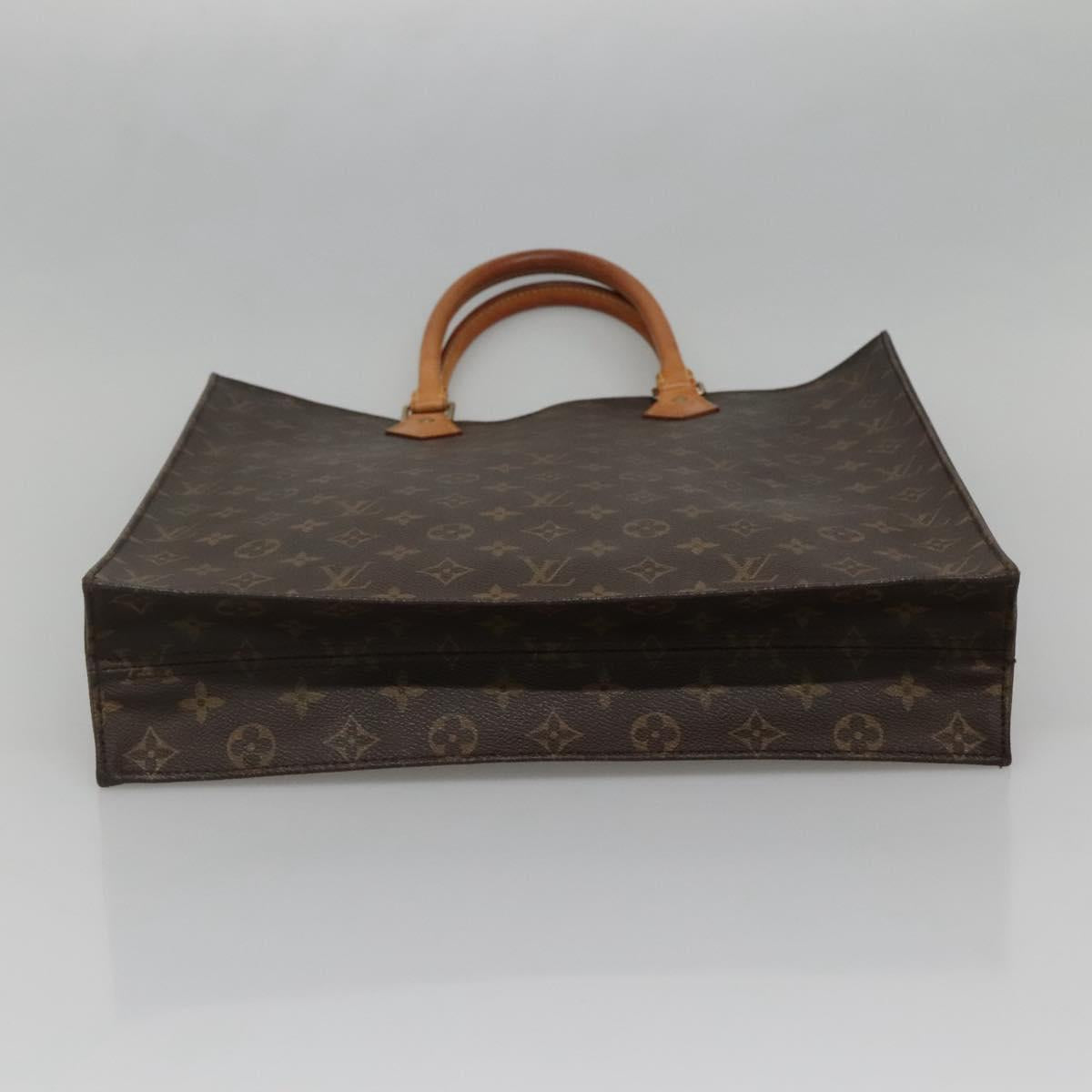 LOUIS VUITTON Monogram Sac Plat Hand Bag M51140 LV Auth 142230