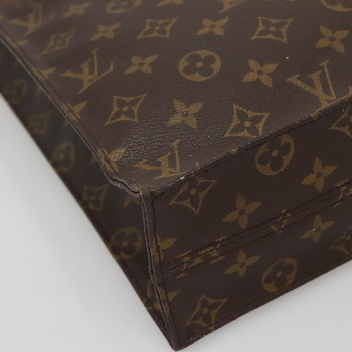 LOUIS VUITTON Monogram Sac Plat Hand Bag M51140 LV Auth 142231