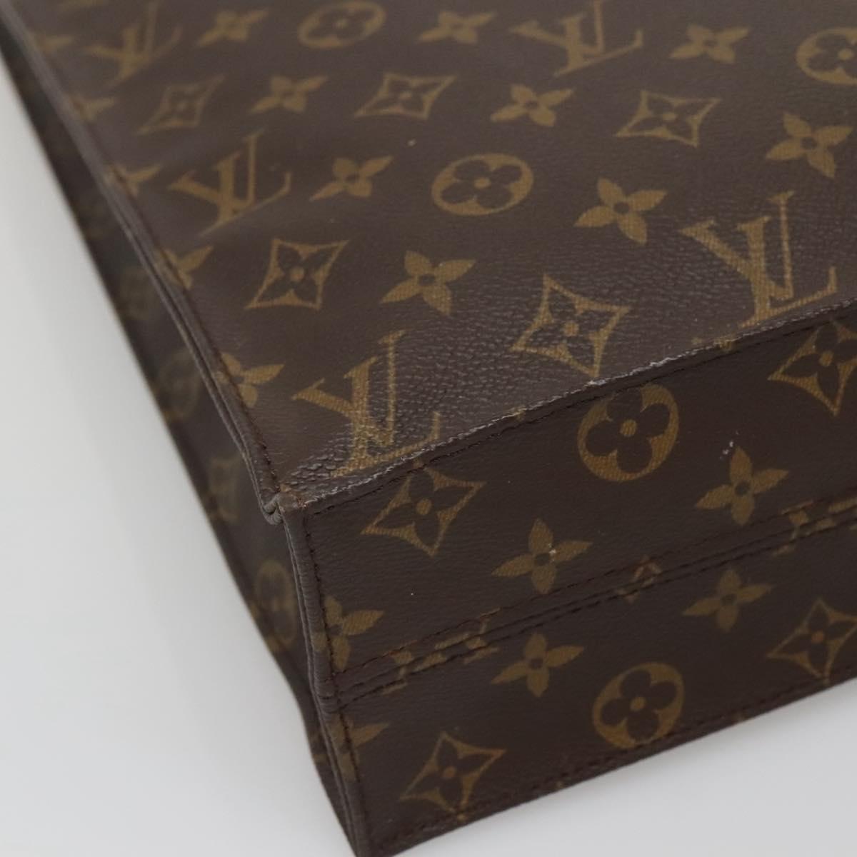 LOUIS VUITTON Monogram Sac Plat Hand Bag M51140 LV Auth 142231