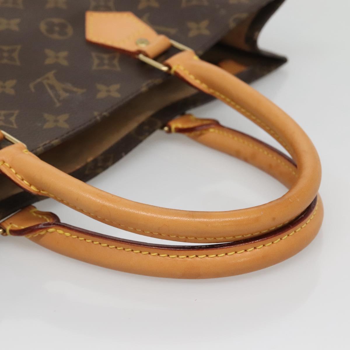 LOUIS VUITTON Monogram Sac Plat Hand Bag M51140 LV Auth 142231