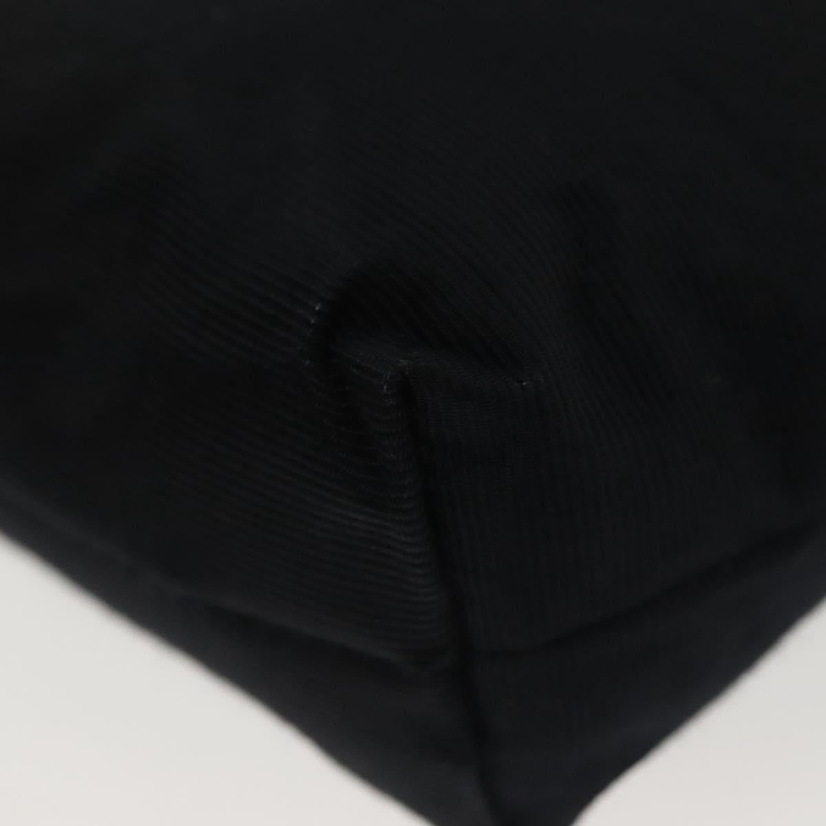 CELINE Pouch Canvas Black Gold Auth 142239