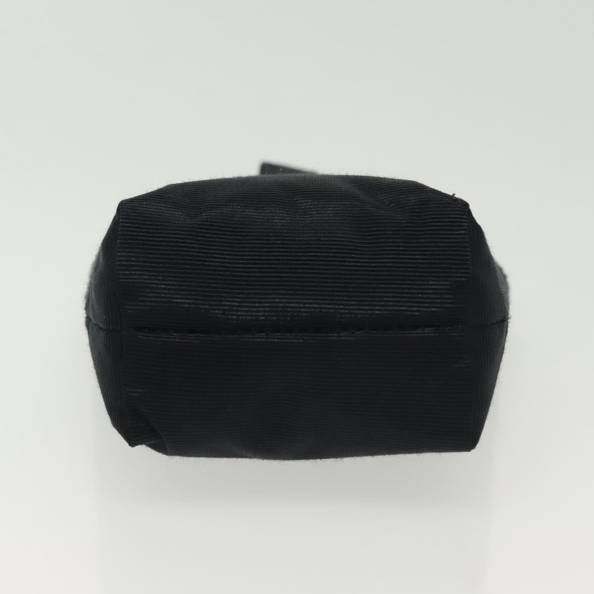 CELINE Pouch Canvas Black Gold Auth 142239