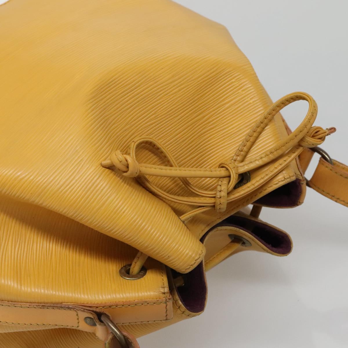 LOUIS VUITTON Epi Petit Noe Shoulder Bag Yellow M44109 LV Auth 142255