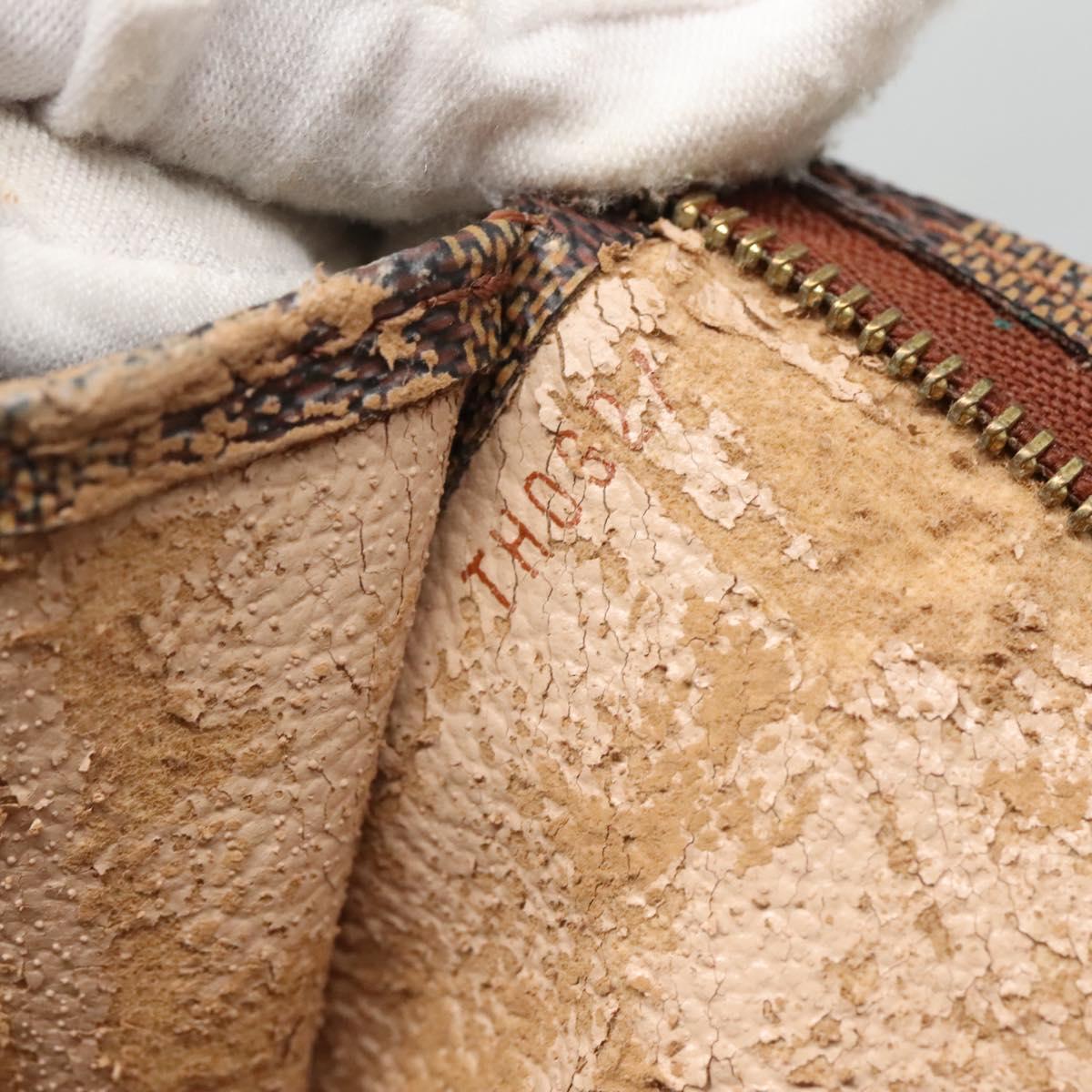 LOUIS VUITTON Damier Ebene Poche Toilette 26 Pouch N47543 LV Auth 142258