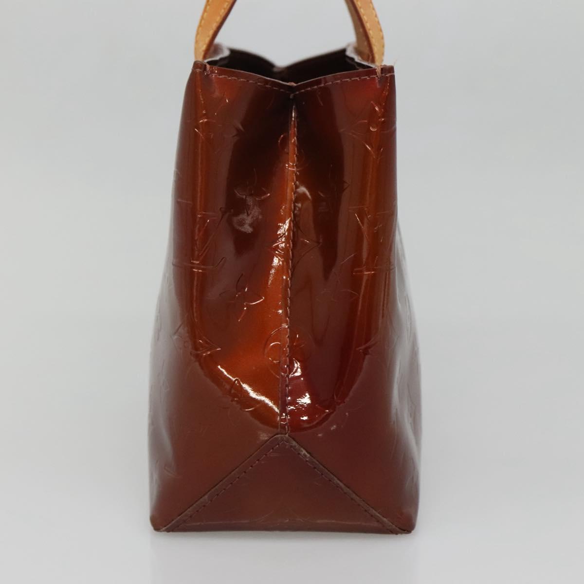 LOUIS VUITTON Monogram Vernis Reade PM Hand Bag Bronze M91146 LV Auth 142262