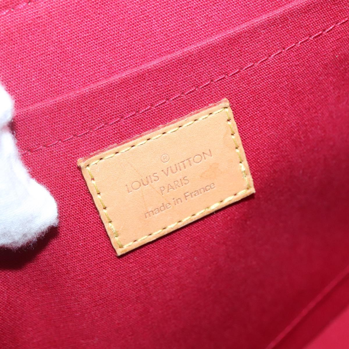 LOUIS VUITTON Vernis Rosewood Avenue Hand Bag Pomme D'amour M93507 Auth 142264