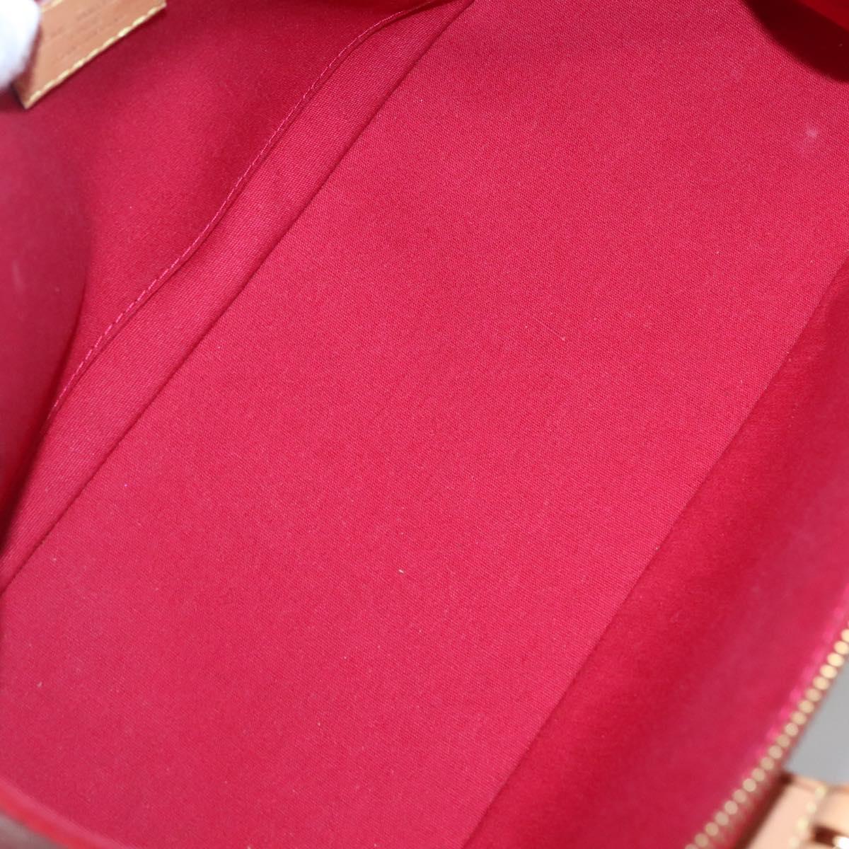 LOUIS VUITTON Vernis Rosewood Avenue Hand Bag Pomme D'amour M93507 Auth 142264