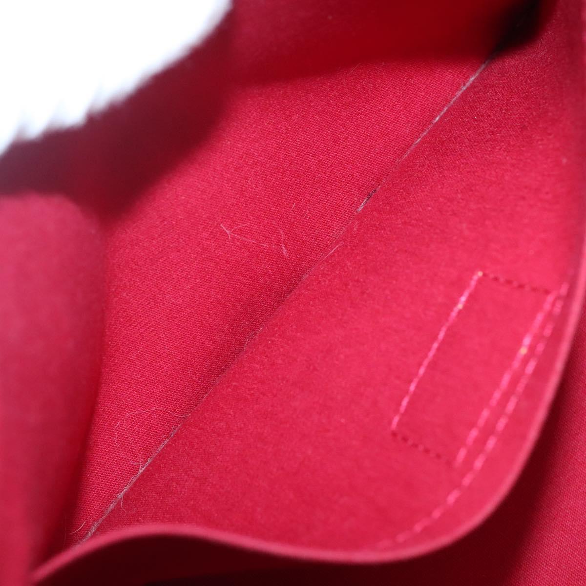 LOUIS VUITTON Vernis Rosewood Avenue Hand Bag Pomme D'amour M93507 Auth 142264